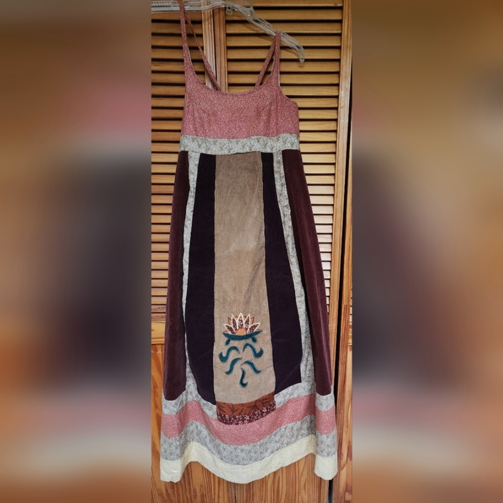Lotus Patchwork Maxi Hippie Festival Dress